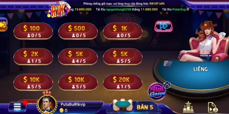 Cách tính thắng thua khi chơi game bài Liêng Rikvip