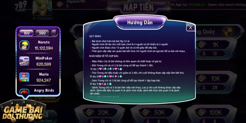 Lợi thế khi chơi game bài đổi thưởng Mậu Binh tại 789 Club