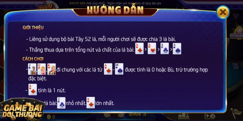 Một số thuật ngữ áp dụng cho sân chơi game đánh bài Liêng Rikvip