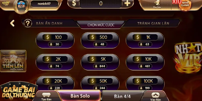 Tiến lên Nhatvip là trò bài đơn giản nhất