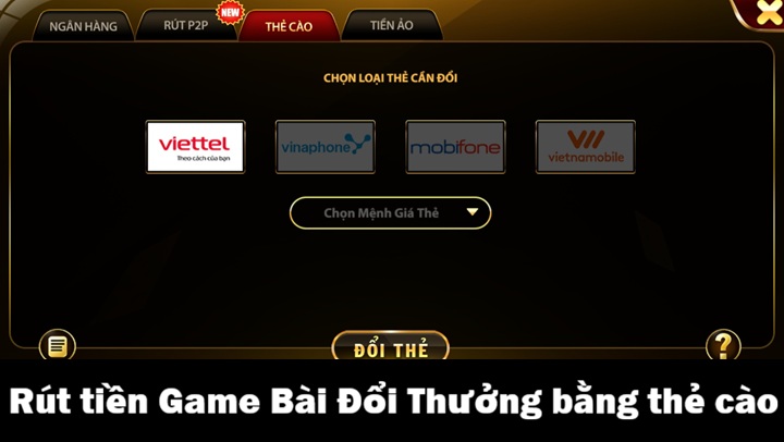 Hướng dẫn rút tiền Game Bài Đổi Thưởng chi tiết